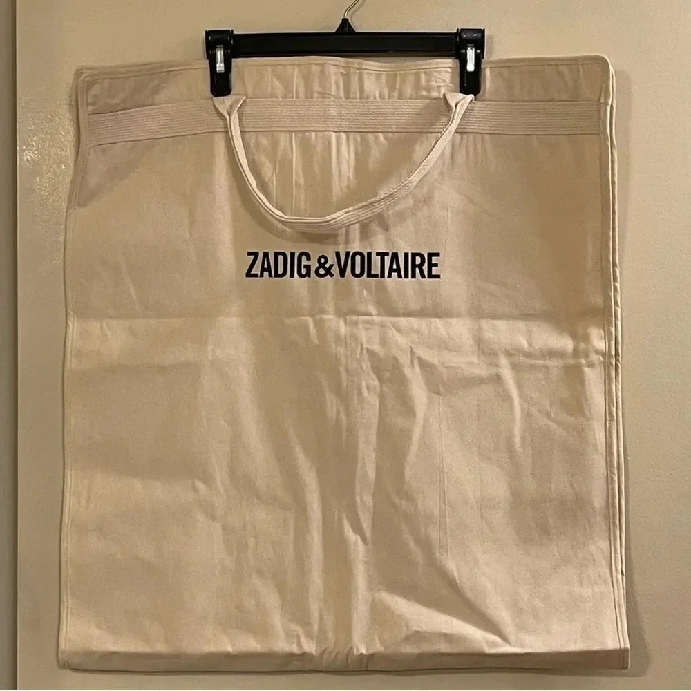 ZADIG & VOLTAIRE NWOT Organic Cotton Washable Garment Travel Bag